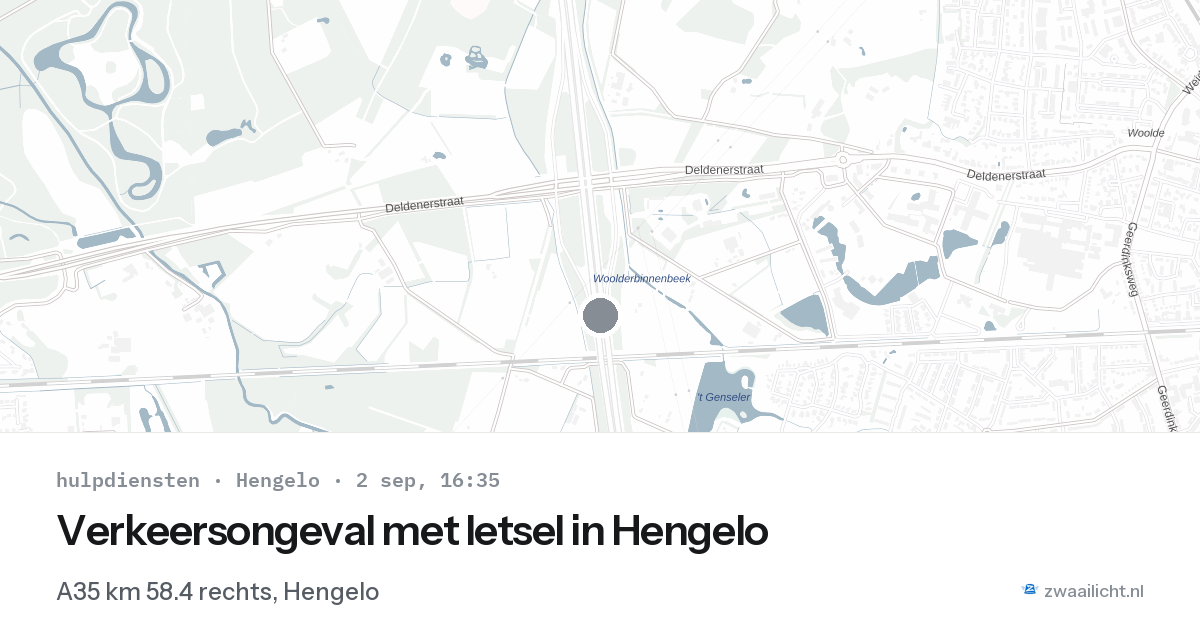 Verkeersongeval met letsel in Hengelo — 2 sep 2026
