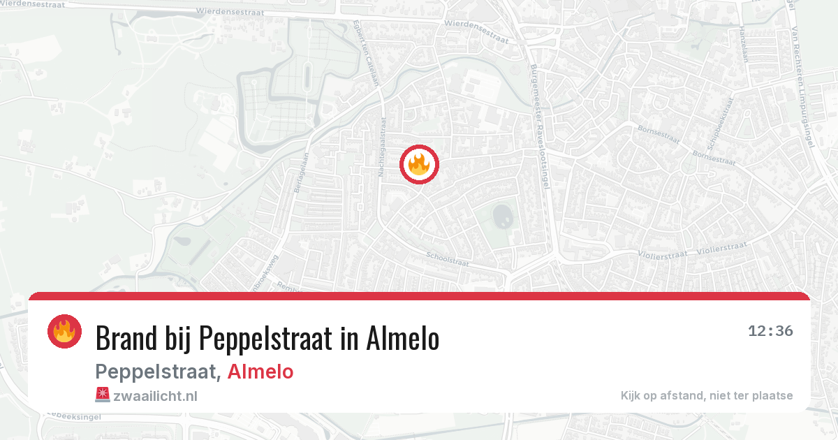 Brand bij Peppelstraat in Almelo — 21 jul 2026