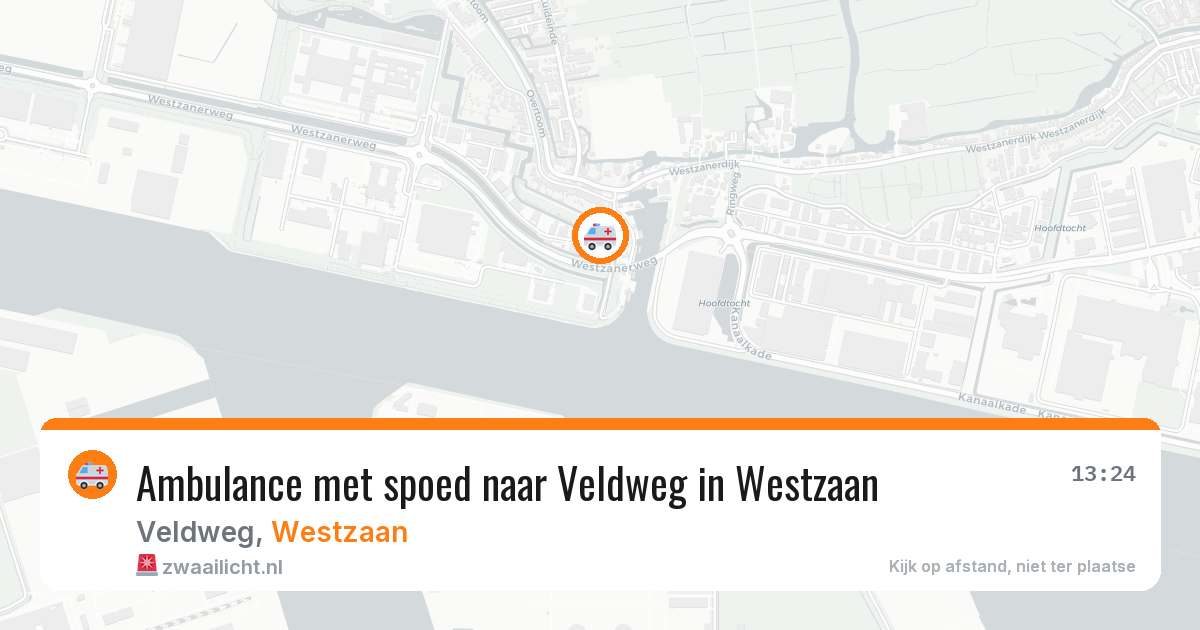 Ambulance met spoed naar Veldweg in Westzaan — 25 feb 2026