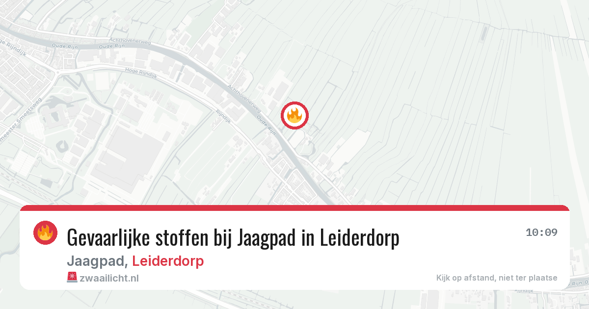 Gevaarlijke stoffen bij Jaagpad in Leiderdorp — 12 jun 2026
