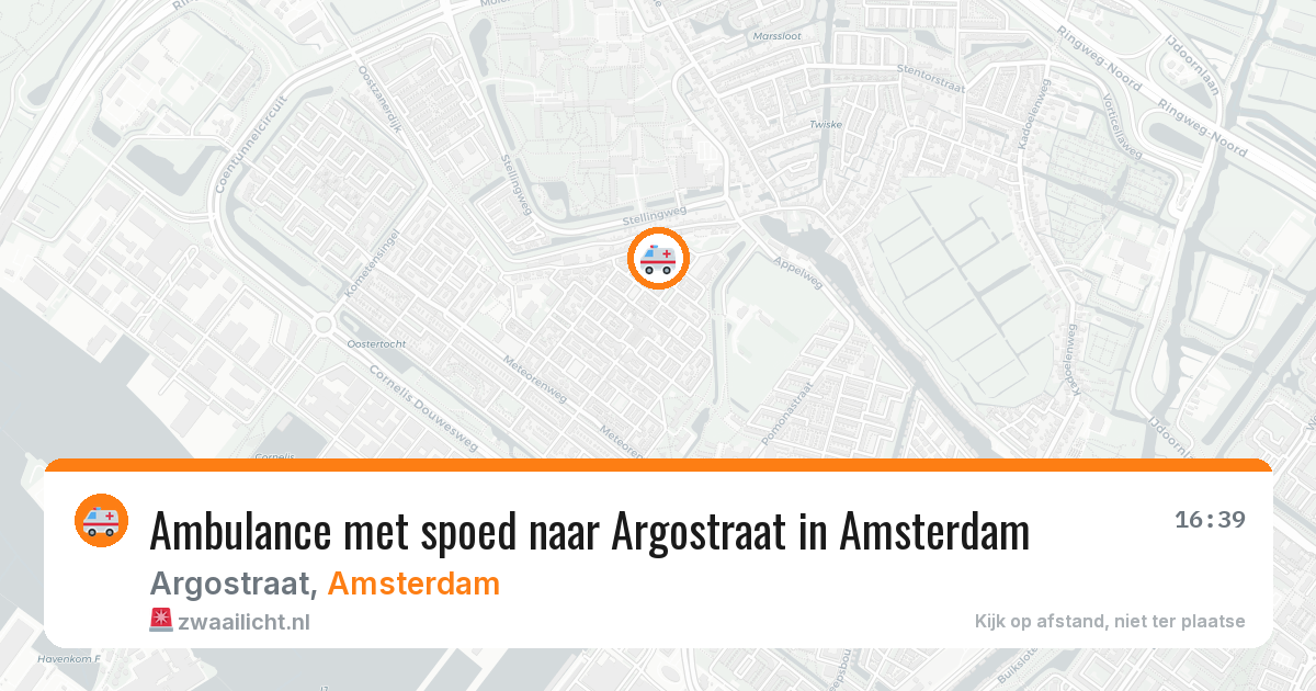 Ambulance met spoed naar Argostraat in Amsterdam — 22 jun 2026