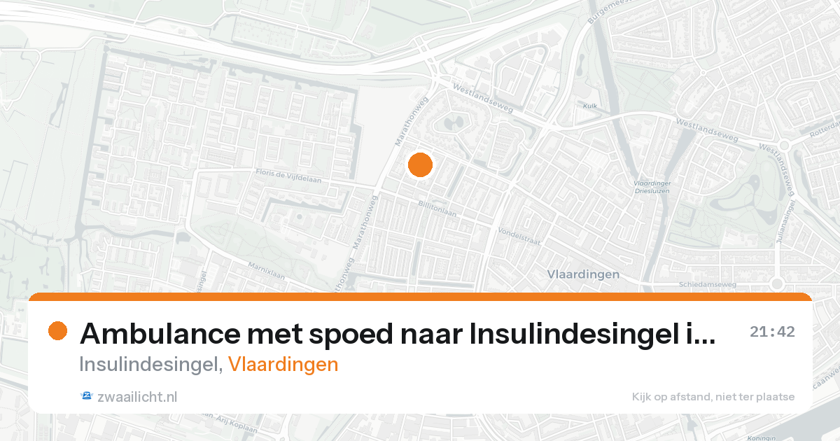 Ambulance met spoed naar Insulindesingel in Vlaardingen — 11 jul 2026