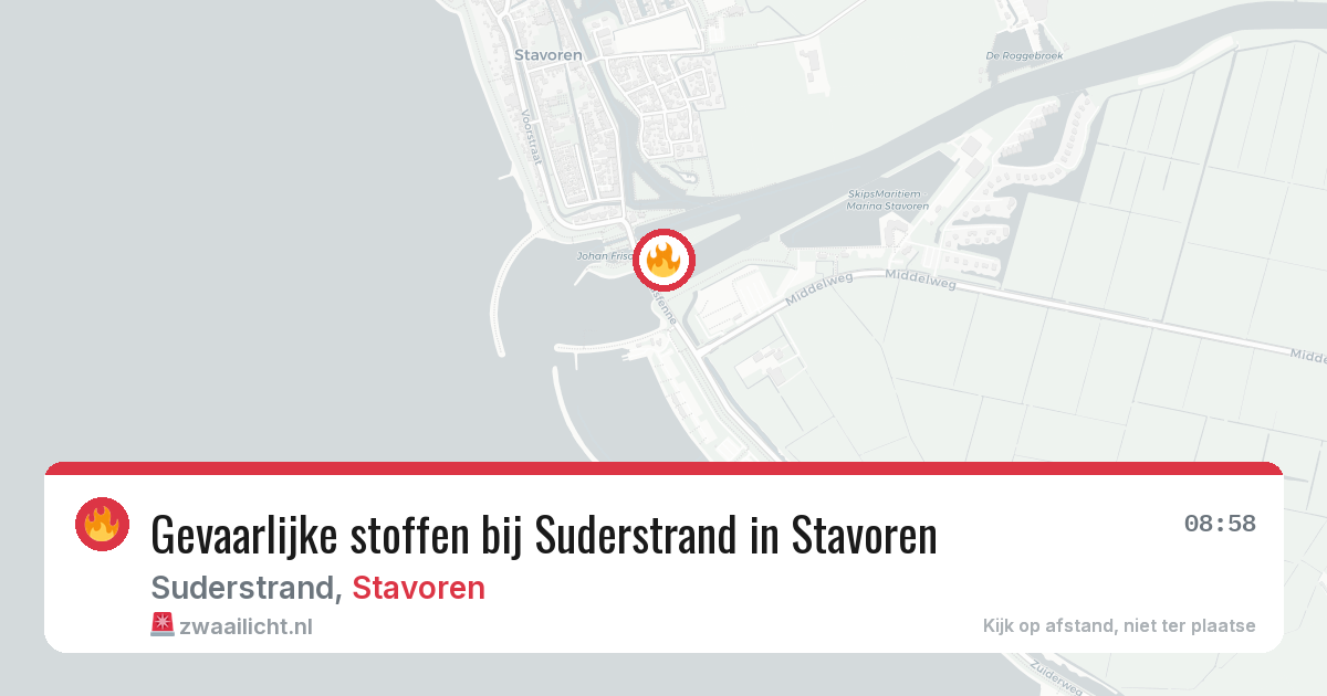 Gevaarlijke stoffen bij Suderstrand in Stavoren — 28 apr 2026