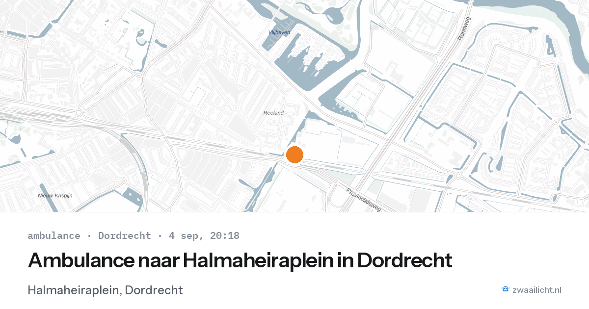 Ambulance naar Halmaheiraplein in Dordrecht — 4 sep 2026
