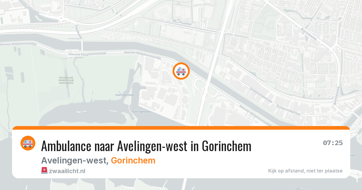 Ambulance naar Avelingen-west in Gorinchem — 5 aug 2026