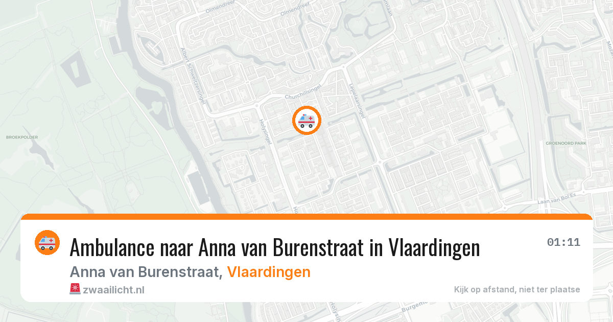 Ambulance naar Anna van Burenstraat in Vlaardingen — 4 jun 2026