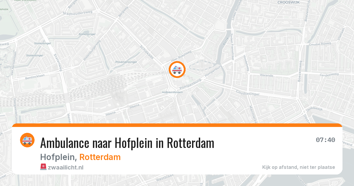 Ambulance naar Hofplein in Rotterdam — 26 apr 2026