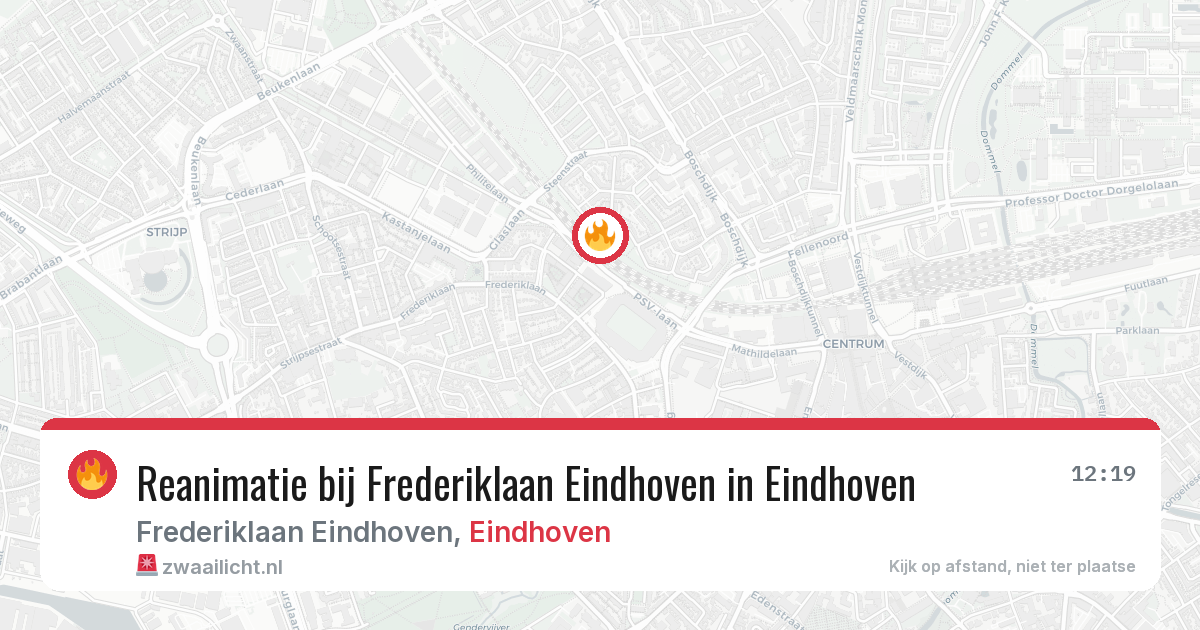 Reanimatie bij Frederiklaan Eindhoven in Eindhoven — 13 jul 2026