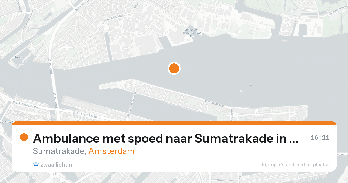 Ambulance met spoed naar Sumatrakade in Amsterdam — 22 aug 2026