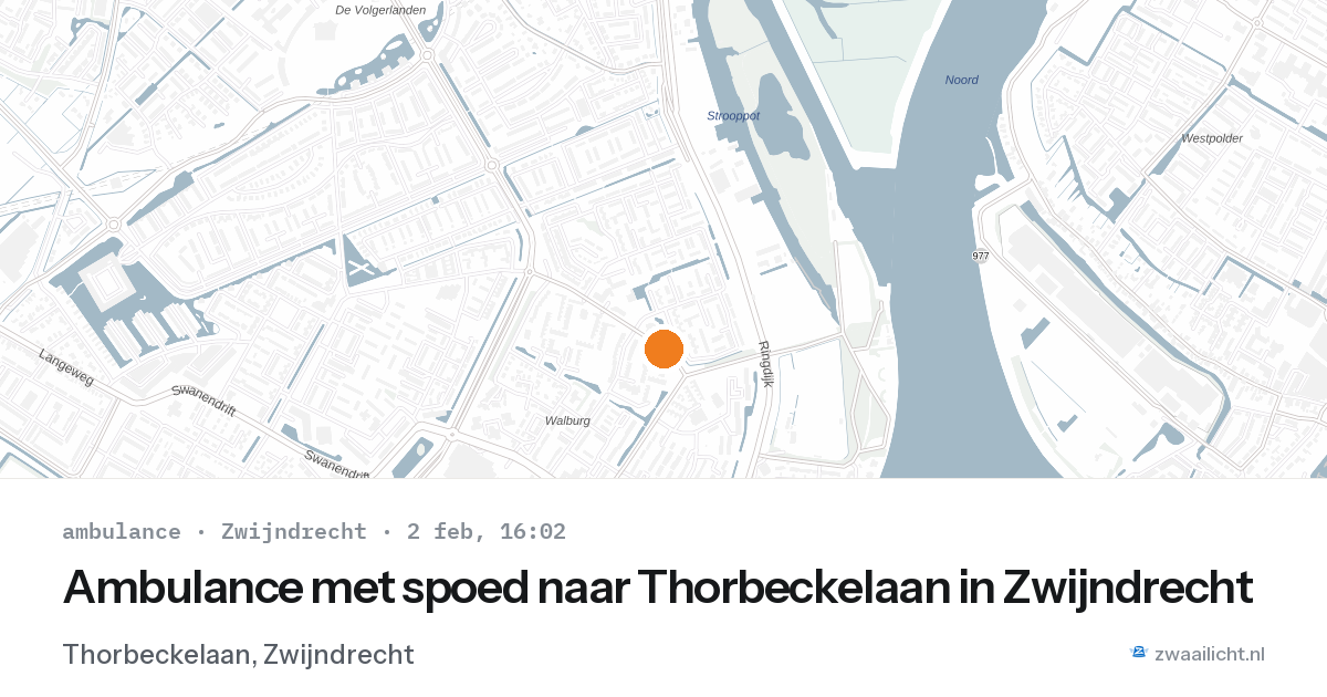 Ambulance met spoed naar Thorbeckelaan in Zwijndrecht — 2 feb 2026