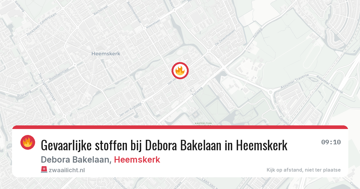 Gevaarlijke stoffen bij Debora Bakelaan in Heemskerk — 21 apr 2026