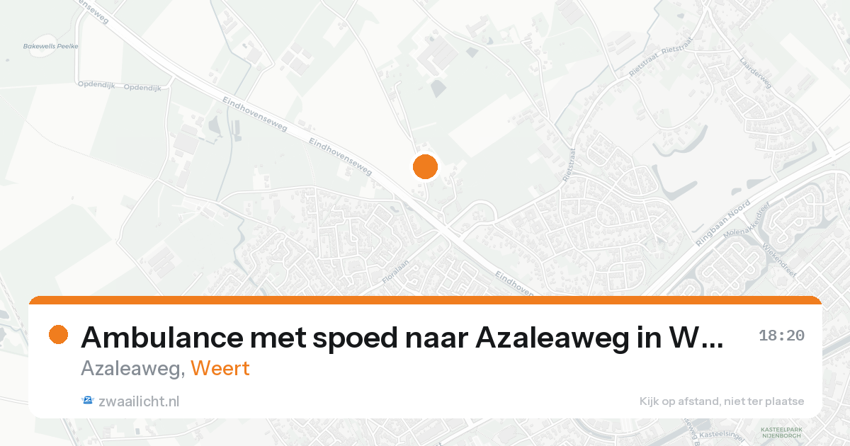 Ambulance met spoed naar Azaleaweg in Weert — 25 aug 2026