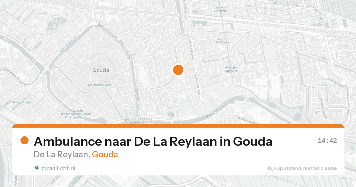 Ambulance naar De La Reylaan in Gouda — 20 aug 2026