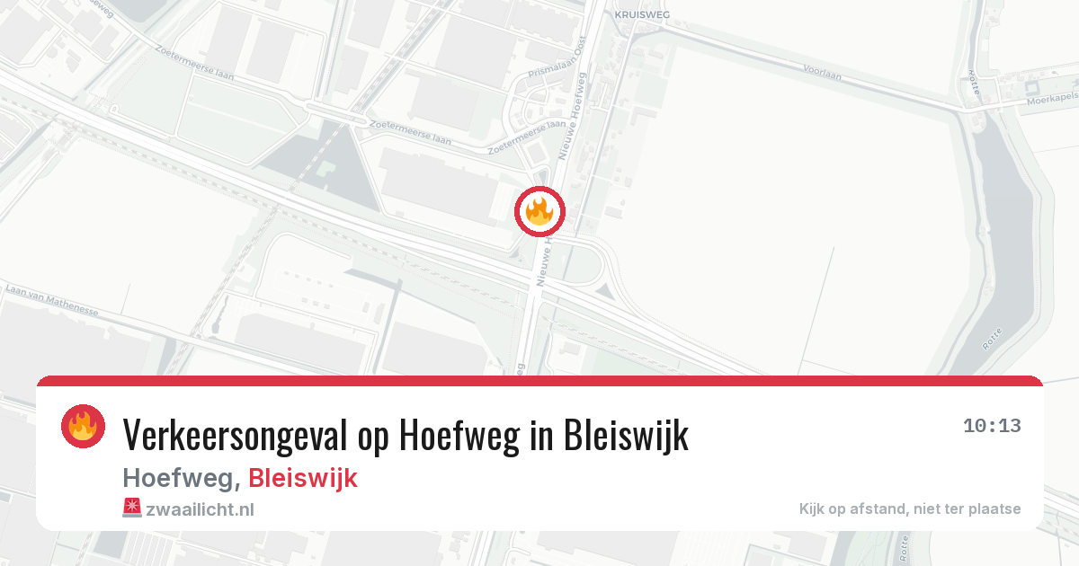 Verkeersongeval op Hoefweg in Bleiswijk — 24 jul 2026