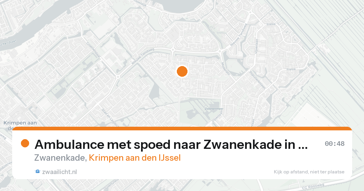 Ambulance met spoed naar Zwanenkade in Krimpen aan den IJssel — 1 jul 2026