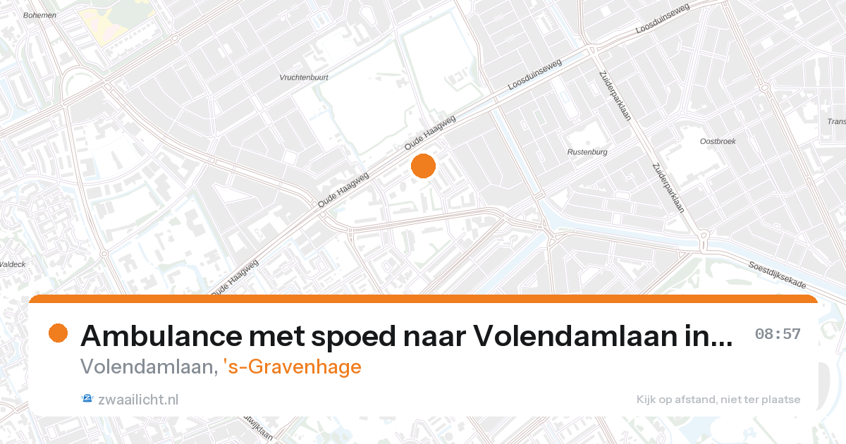 Ambulance met spoed naar Volendamlaan in 's-Gravenhage — 28 aug 2026