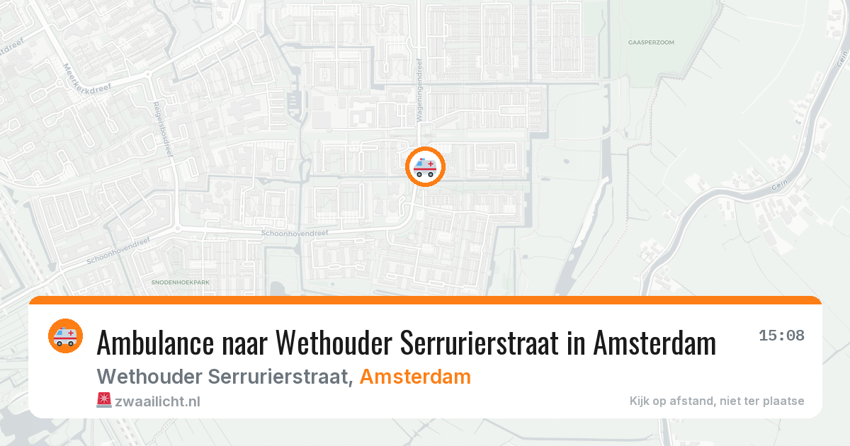 Ambulance naar Wethouder Serrurierstraat in Amsterdam — 24 jul 2026
