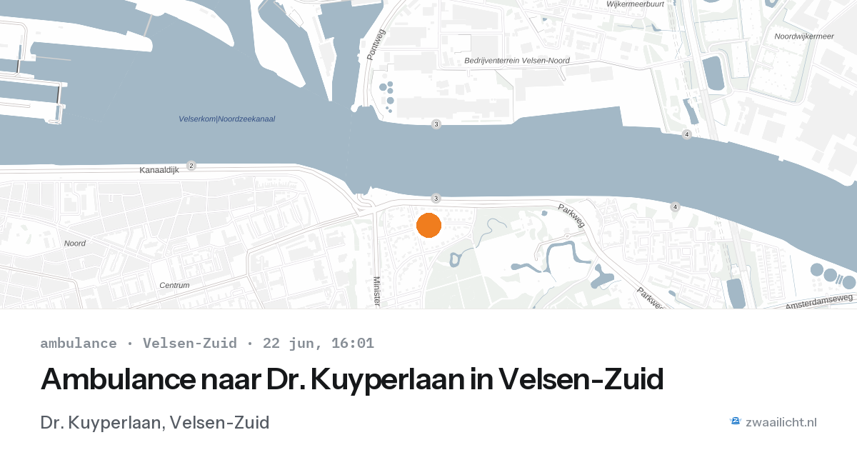 Ambulance naar Dr. Kuyperlaan in Velsen-Zuid — 22 jun 2026