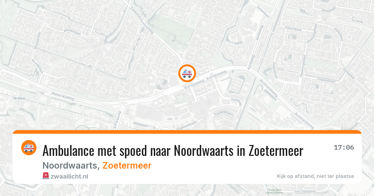 Ambulance met spoed naar Noordwaarts in Zoetermeer — 24 jun 2026