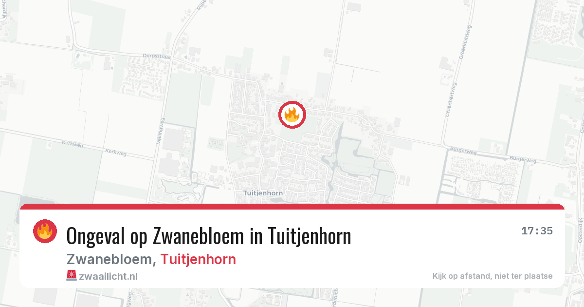 Ongeval op Zwanebloem in Tuitjenhorn — 17 jun 2026