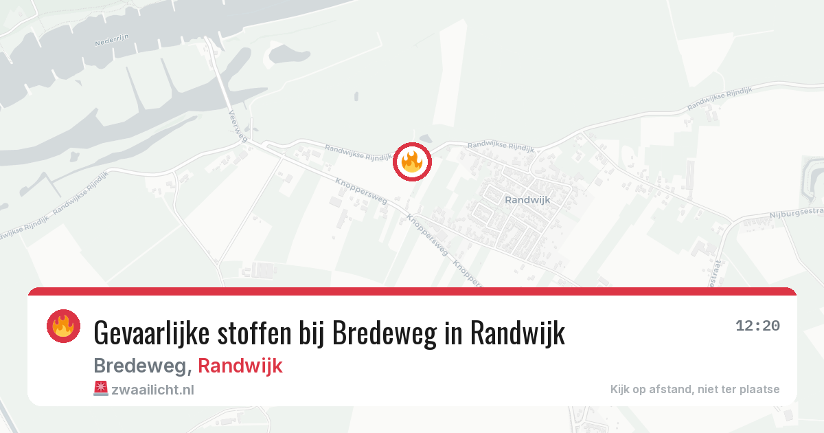 Gevaarlijke stoffen bij Bredeweg in Randwijk — 3 jul 2026