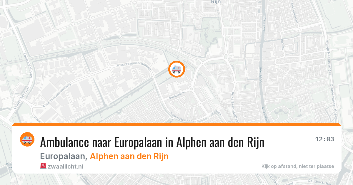 Ambulance naar Europalaan in Alphen aan den Rijn — 8 jul 2026