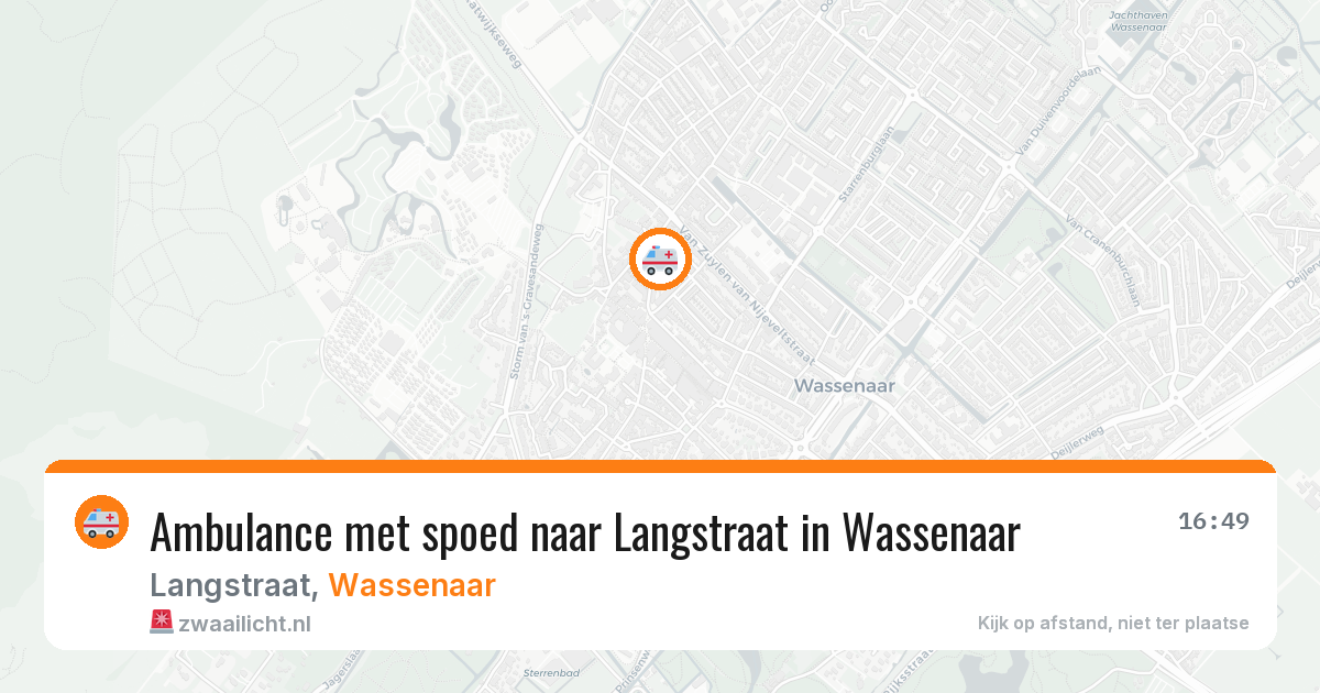 Ambulance met spoed naar Langstraat in Wassenaar — 14 jun 2026