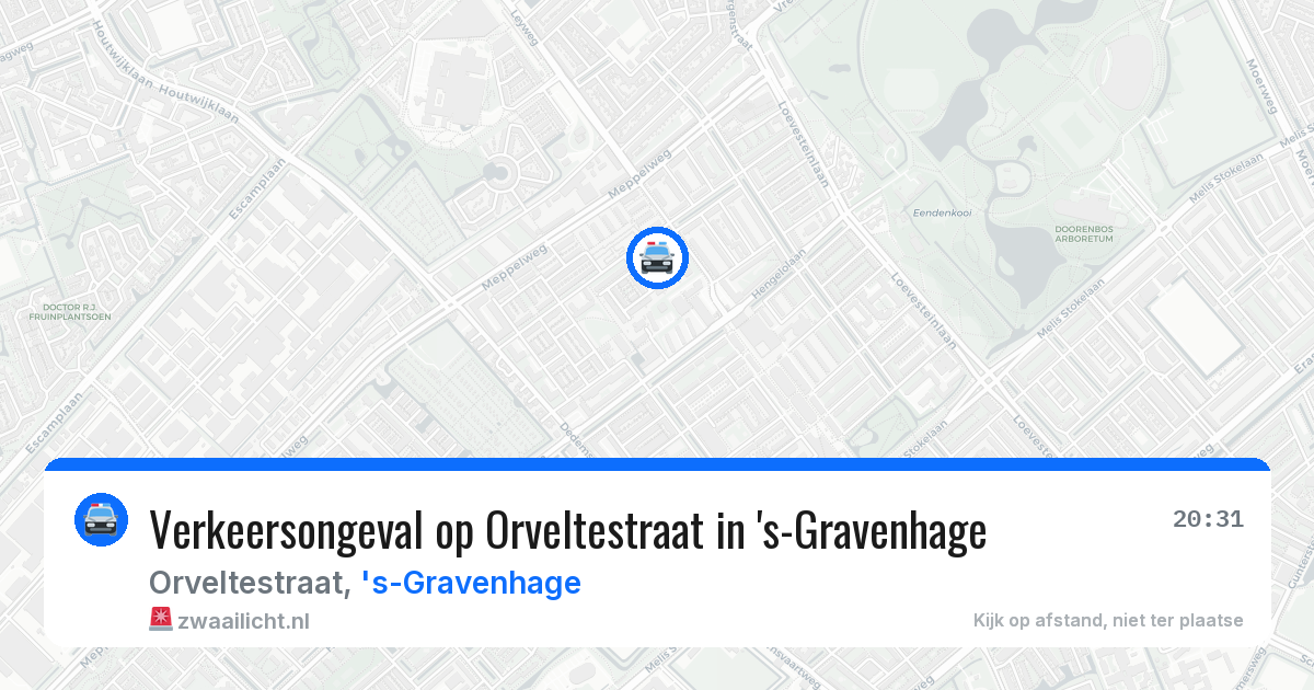 Verkeersongeval op Orveltestraat in 's-Gravenhage — 14 jul 2026