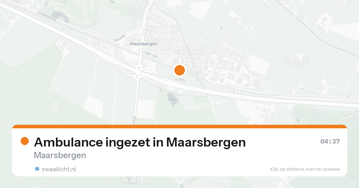 Ambulance ingezet in Maarsbergen — 11 aug 2026