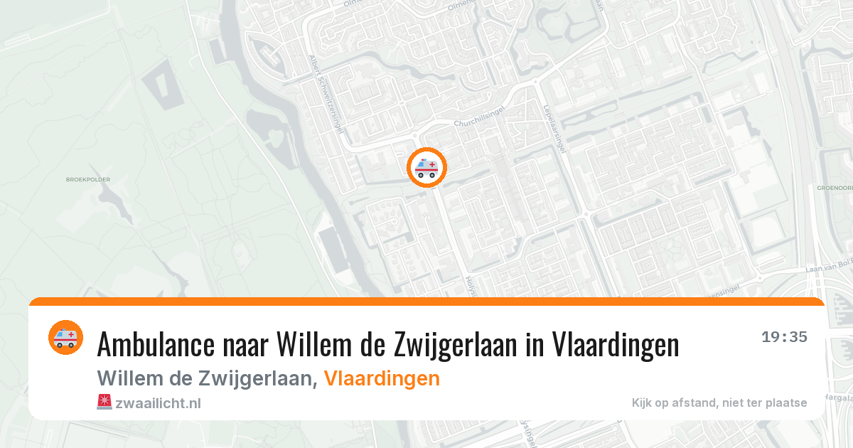Ambulance naar Willem de Zwijgerlaan in Vlaardingen — 25 jun 2026