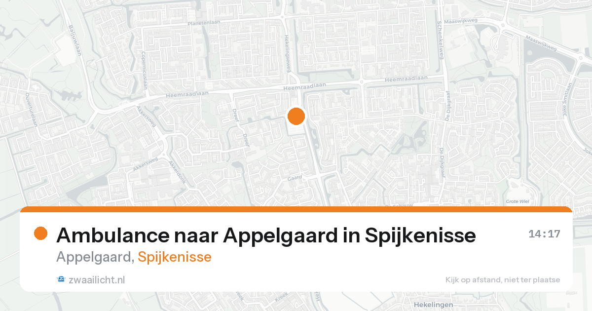 Ambulance naar Appelgaard in Spijkenisse — 24 aug 2026