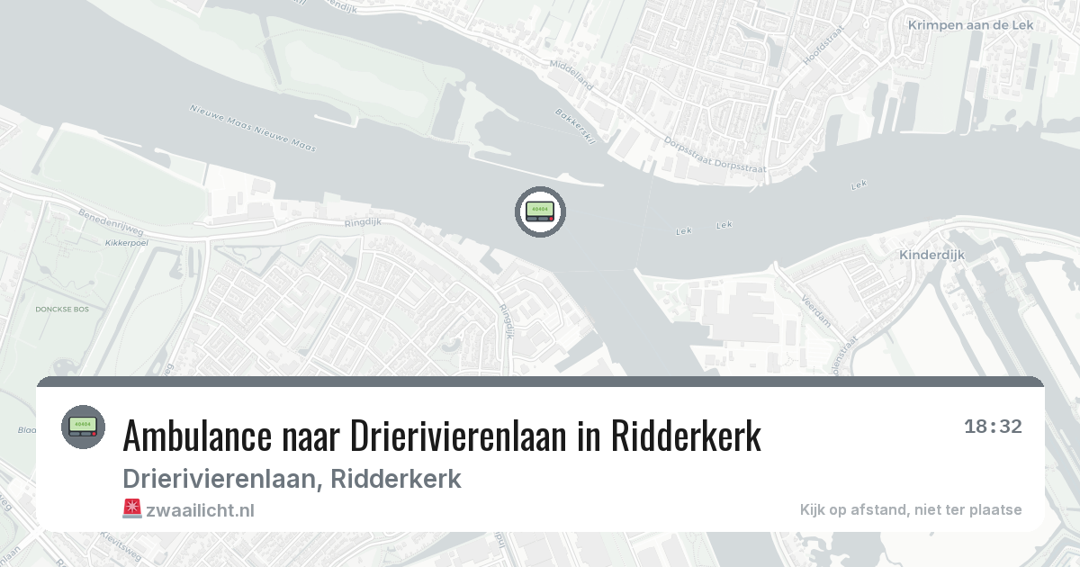 Ambulance naar Drierivierenlaan in Ridderkerk — 28 jul 2026
