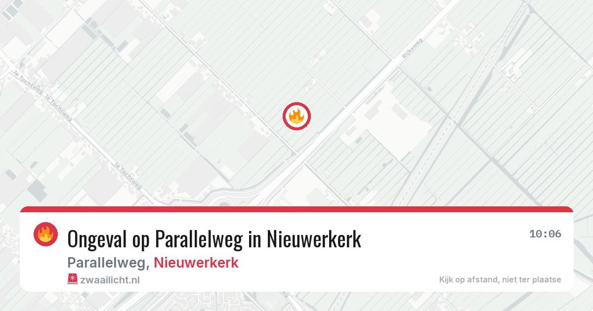 Ongeval op Parallelweg in Nieuwerkerk — 11 apr 2026