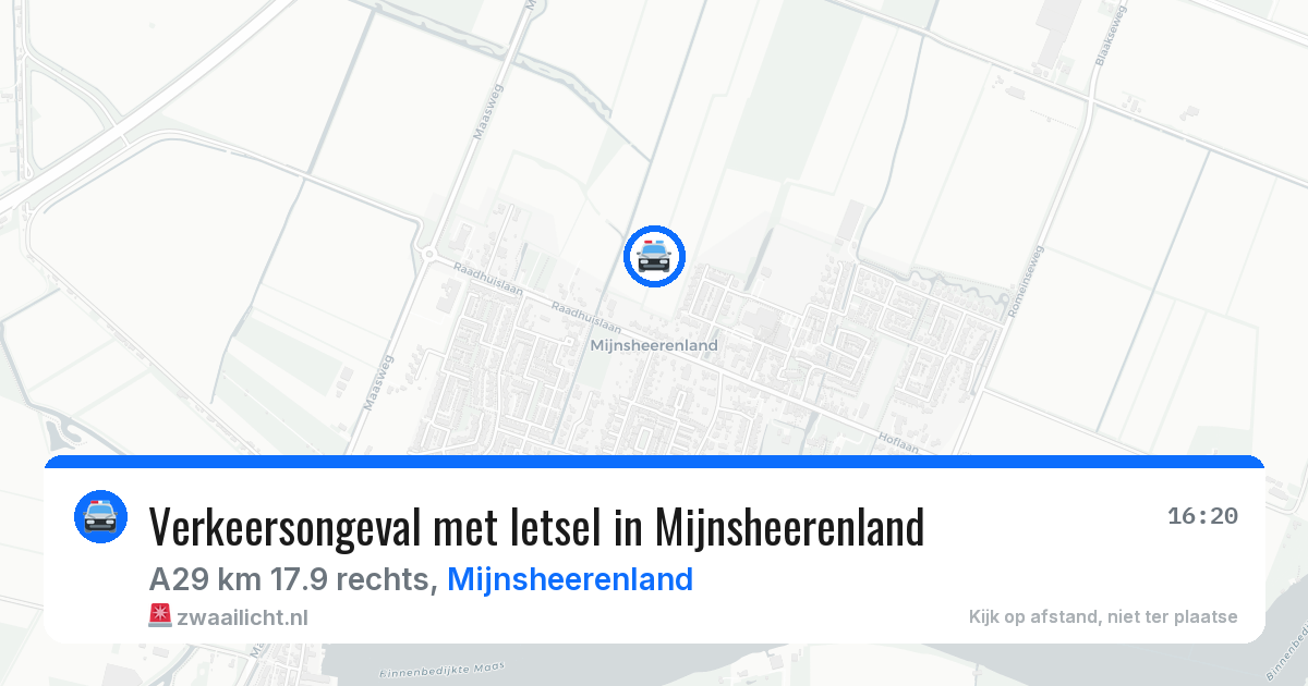 Verkeersongeval met letsel in Mijnsheerenland — 24 mrt 2026