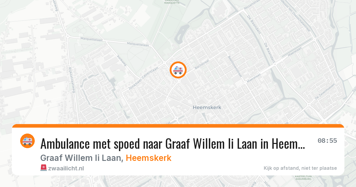 Ambulance met spoed naar Graaf Willem Ii Laan in Heemskerk — 6 mei 2026