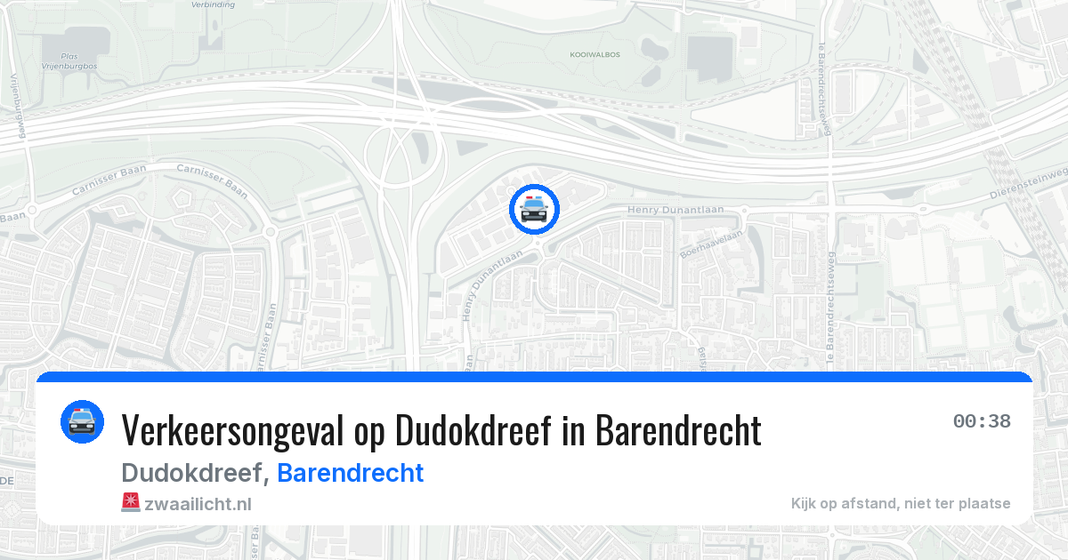 Verkeersongeval op Dudokdreef in Barendrecht — 29 jun 2026