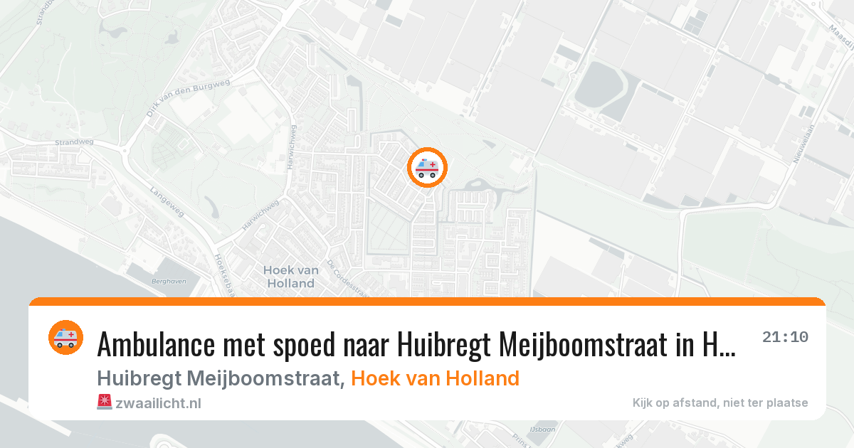 Ambulance met spoed naar Huibregt Meijboomstraat in Hoek van Holland — 12 aug 2026
