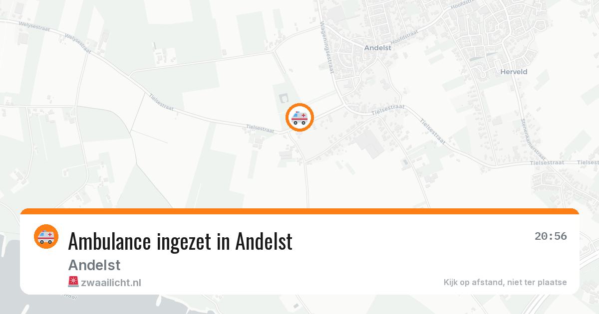 Ambulance ingezet in Andelst — 10 aug 2026