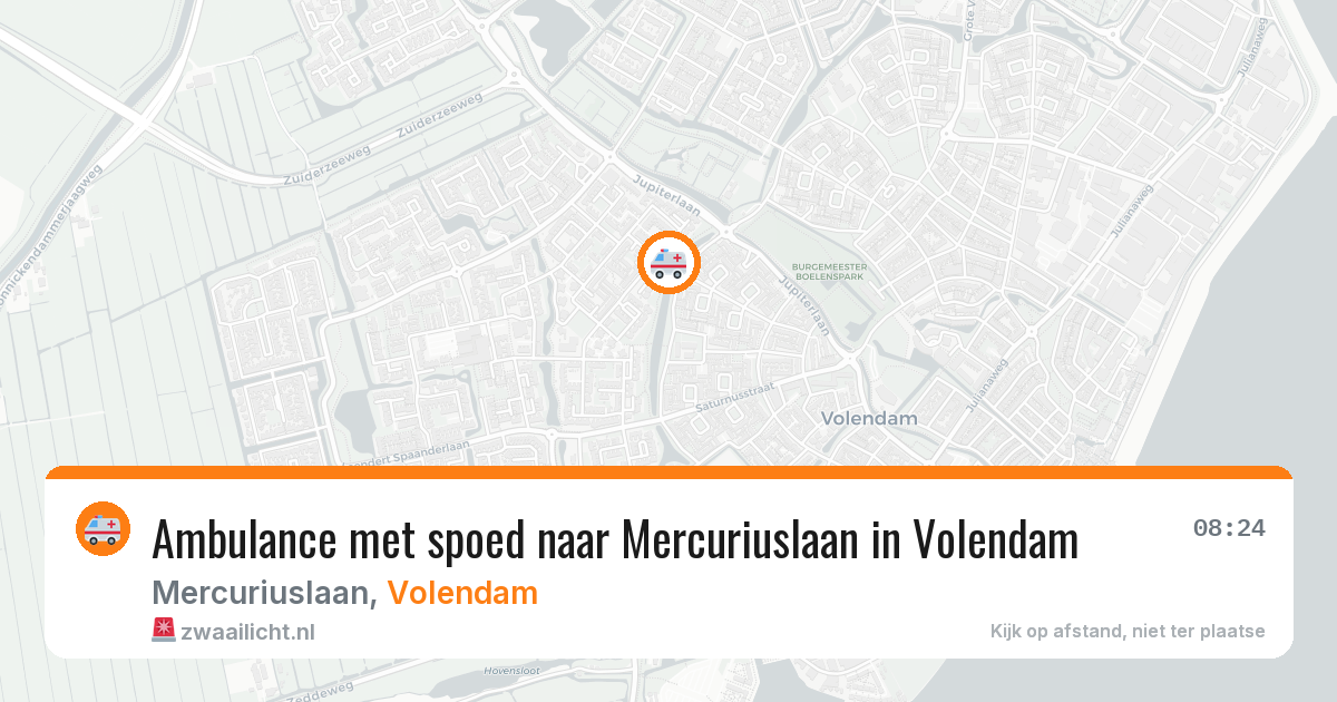 Ambulance met spoed naar Mercuriuslaan in Volendam — 19 mrt 2026