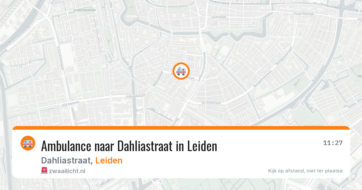 Ambulance naar Dahliastraat in Leiden — 11 jun 2026