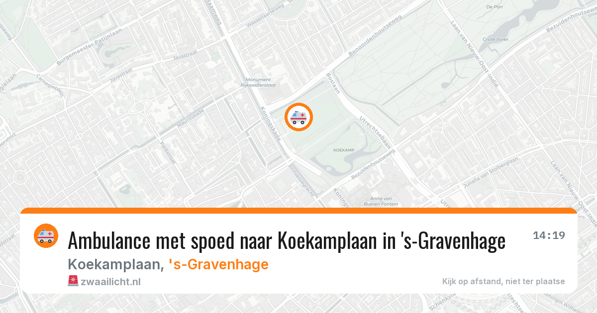 Ambulance met spoed naar Koekamplaan in 's-Gravenhage — 4 mrt 2026
