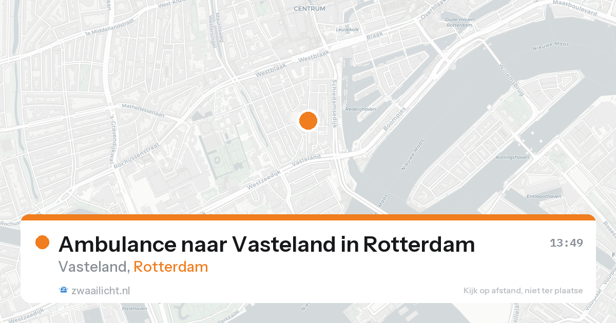 Ambulance naar Vasteland in Rotterdam — 17 aug 2026