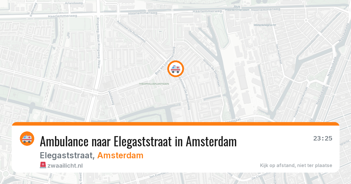 Ambulance naar Elegaststraat in Amsterdam — 23 jun 2026