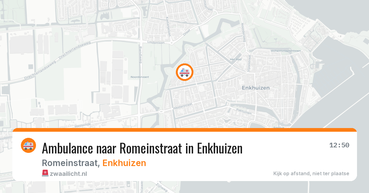 Ambulance naar Romeinstraat in Enkhuizen — 28 mrt 2026