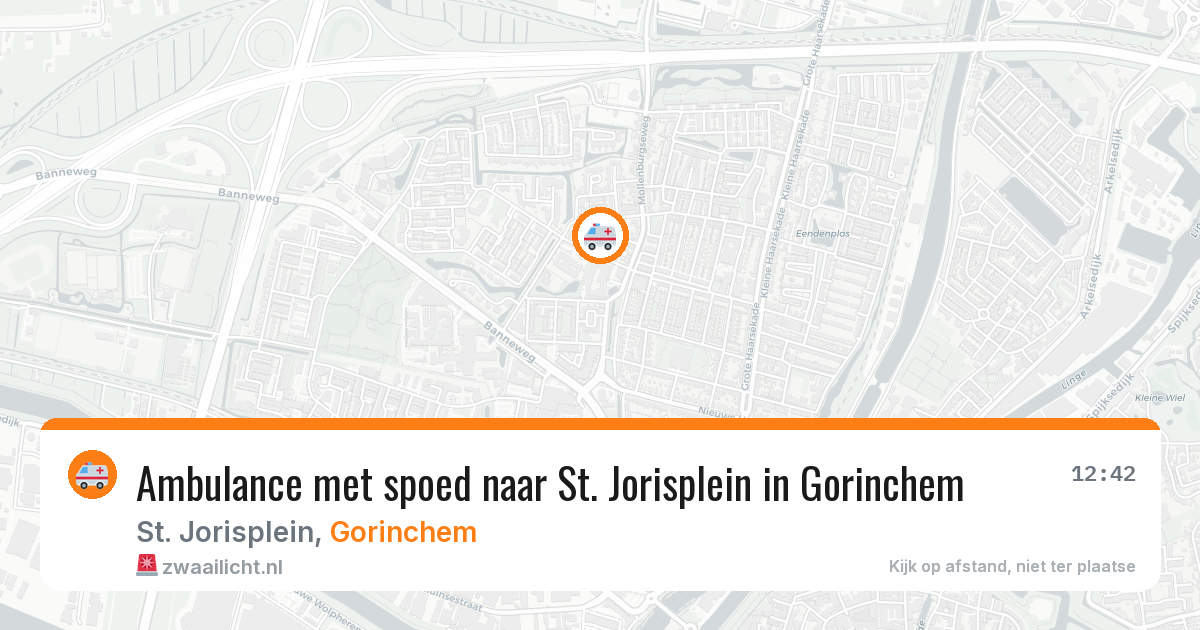 Ambulance met spoed naar St. Jorisplein in Gorinchem — 16 jul 2026