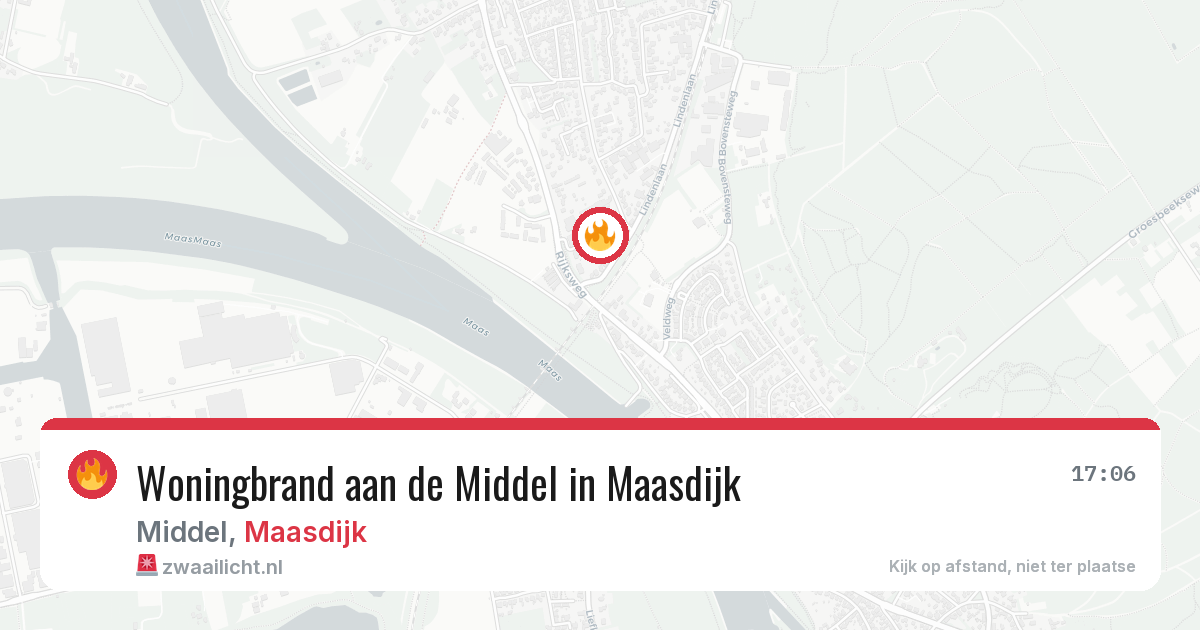 Woningbrand aan de Middel in Maasdijk — 27 jul 2026