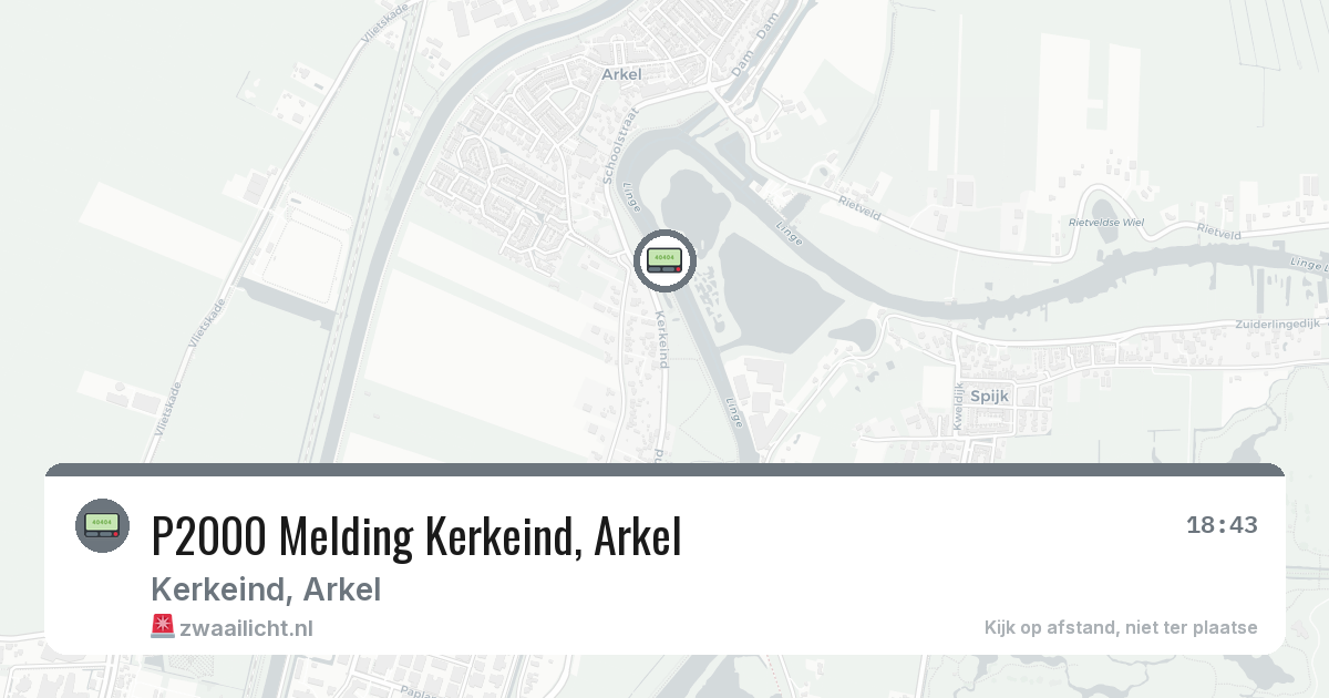 P2000 Melding Kerkeind, Arkel — 8 feb 2026