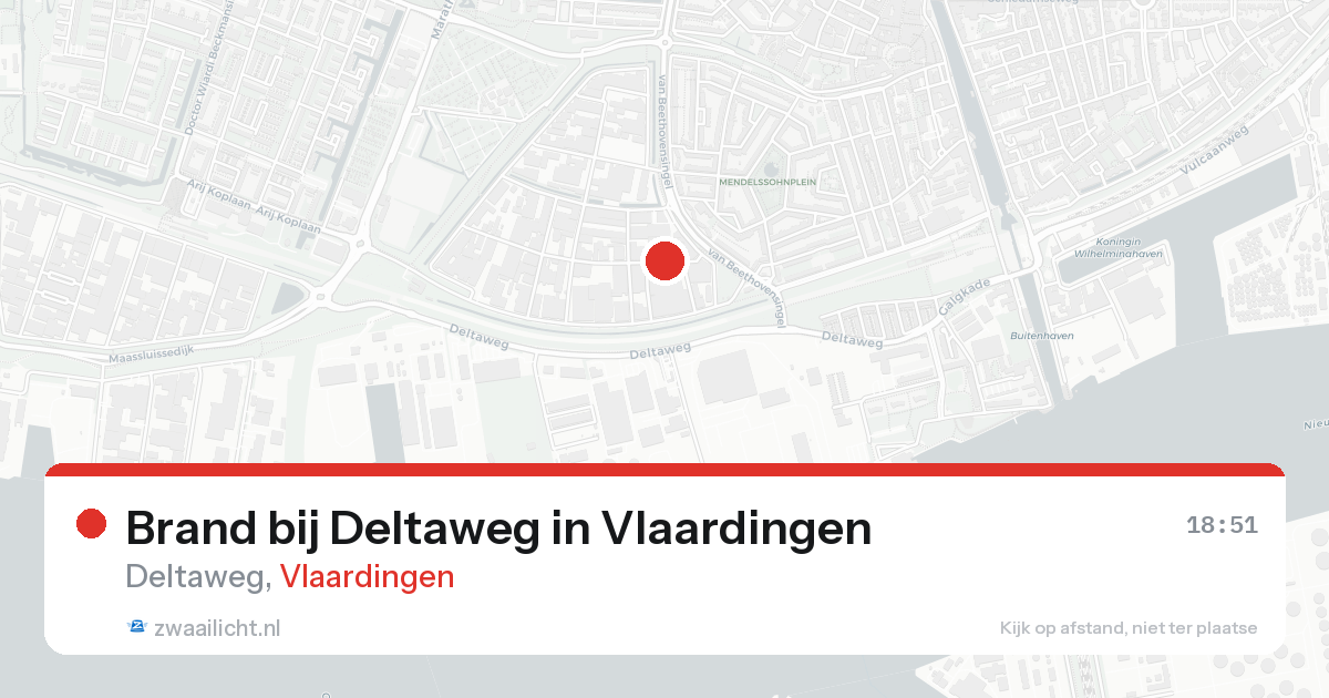 Brand bij Deltaweg in Vlaardingen — 15 aug 2026