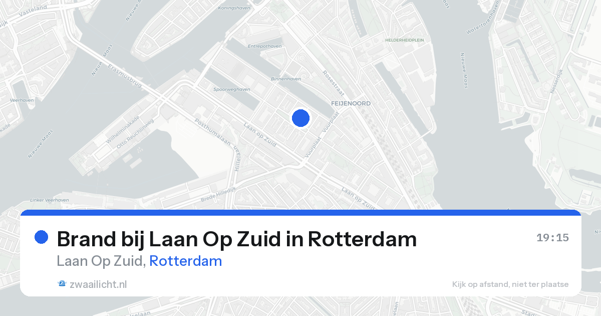 Brand bij Laan Op Zuid in Rotterdam — 21 aug 2026