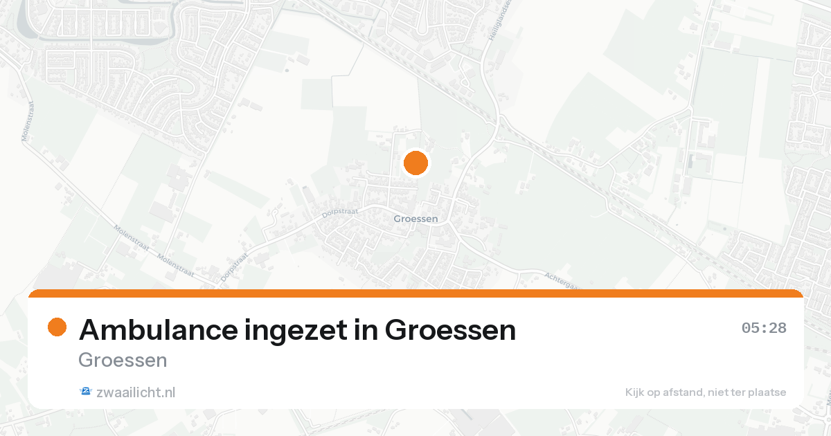 Ambulance ingezet in Groessen — 19 mei 2026